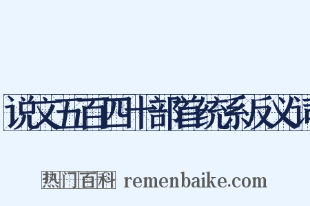 说文五百四十部首统系反义词是什么意思的图片